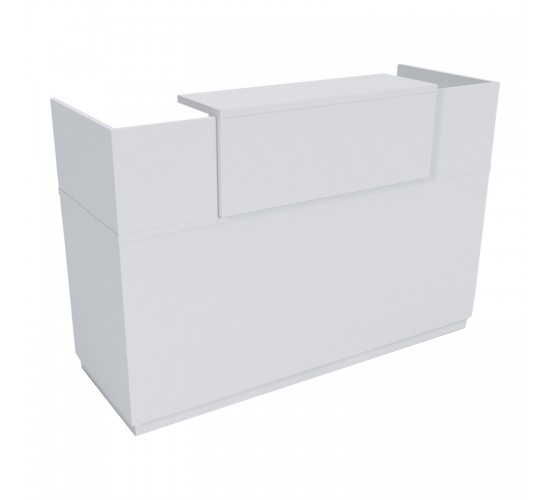 Γραφείο reception Lotus σε λευκή απόχρωση  180x70x110εκ Υλικό: CLIPBOARD WITH MELAMINE 25mm & 16mm 069-000104