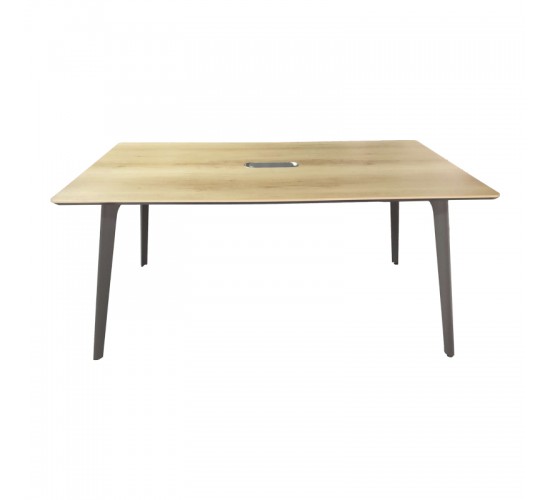 Τραπέζι συνεδριάσεων επαγγελματικό Denith ανθρακί-φυσικό 180x100x75εκ Υλικό: CLIPBOARD 25mm - 16mm WITH MELAMINE 069-000109