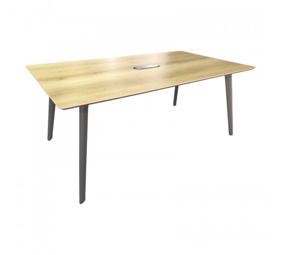 Τραπέζι συνεδριάσεων επαγγελματικό Denith ανθρακί-φυσικό 180x100x75εκ Υλικό: CLIPBOARD 25mm - 16mm WITH MELAMINE 069-000109