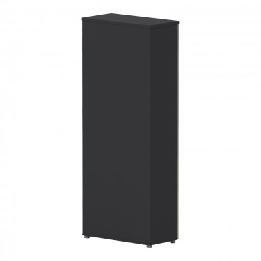 Ντουλάπα γραφείου επαγγελματική με γυάλινες πόρτες Lotus σε φυσική-ανθρακί απόχρωση 80x40x200εκ Υλικό: Top panel 25mm MFC - Rest are 15mm MFC - MFC door With locker - Aluminium frame glass door. 069-000113