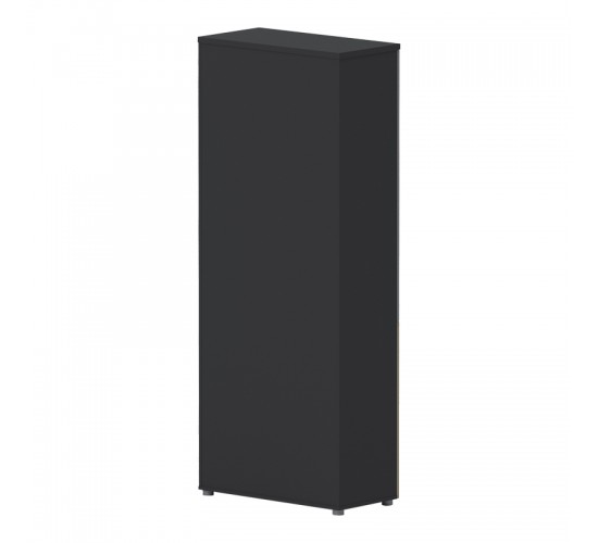 Ντουλάπα γραφείου επαγγελματική με γυάλινες πόρτες Lotus σε φυσική-ανθρακί απόχρωση 80x40x200εκ Υλικό: Top panel 25mm MFC - Rest are 15mm MFC - MFC door With locker - Aluminium frame glass door. 069-000113