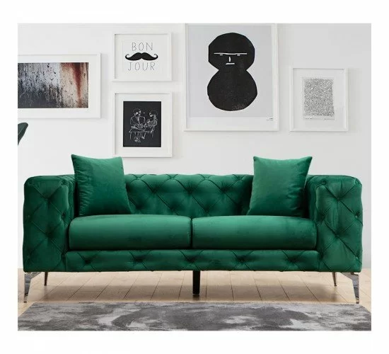 Καναπές 2θέσιος PWF-0579 τύπου Chesterfield ύφασμα πράσινο 197x90x73εκ Υλικό: Fabric:100% POLYESTER - BEEICH WOOD - CHPBOARD - METAL 071-001326 Καναπές 2θέσιος PWF-0579 τύπου Chesterfield ύφασμα πράσινο 197x90x73εκ Υλικό: Fabric:100% POLYESTER - BEEICH WOOD - CHPBOARD - METAL 071-001326