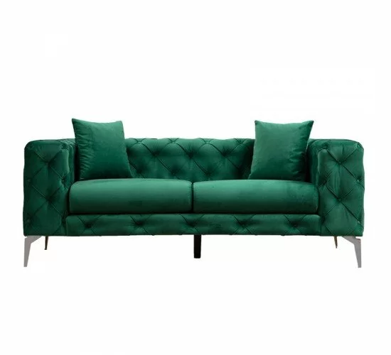 Καναπές 2θέσιος PWF-0579 τύπου Chesterfield ύφασμα πράσινο 197x90x73εκ Υλικό: Fabric:100% POLYESTER - BEEICH WOOD - CHPBOARD - METAL 071-001326 Καναπές 2θέσιος PWF-0579 τύπου Chesterfield ύφασμα πράσινο 197x90x73εκ Υλικό: Fabric:100% POLYESTER - BEEICH WOOD - CHPBOARD - METAL 071-001326