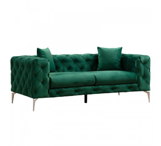 Καναπές 2θέσιος PWF-0579 τύπου Chesterfield ύφασμα πράσινο 197x90x73εκ Υλικό: Fabric:100% POLYESTER - BEEICH WOOD - CHPBOARD - METAL 071-001326 Καναπές 2θέσιος PWF-0579 τύπου Chesterfield ύφασμα πράσινο 197x90x73εκ Υλικό: Fabric:100% POLYESTER - BEEICH WOOD - CHPBOARD - METAL 071-001326