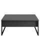 Τραπέζι σαλονιού PWF-0626 ανθρακί-μαύρο 90x60x40εκ Υλικό: 100%  MELAMINE COATED PARTICLE BOARD 18mm - METAL 071-001497