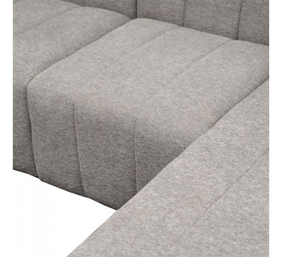 Γωνιακός καναπές Beyza αριστερή γωνία ανοιχτό γκρι ύφασμα 299x160x73εκ Υλικό: Fabric: 100%  POLYESTER (Chenille Textured Fabric) / Frame: Beech wood / PP Legs / DNS Foam for seat and back 071-001550