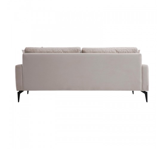 Καναπές 2θέσιος Fortune βελούδο μπεζ-μαύρο 175x90x88εκ Υλικό: FABRIC - METAL - WOOD 071-001565 Καναπές 2θέσιος Fortune βελούδο μπεζ-μαύρο 175x90x88εκ Υλικό: FABRIC - METAL - WOOD 071-001565