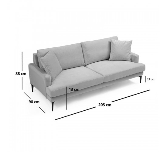 Καναπές 2θέσιος Fortune βελούδο μπεζ-μαύρο 175x90x88εκ Υλικό: FABRIC - METAL - WOOD 071-001565 Καναπές 2θέσιος Fortune βελούδο μπεζ-μαύρο 175x90x88εκ Υλικό: FABRIC - METAL - WOOD 071-001565