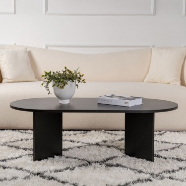 Τραπέζι σαλονιού Tabletod σε μαύρη απόχρωση 119x60x40εκ Υλικό: MELAMINE COATED PARTICLE BOARD 071-001607