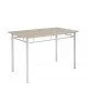 Τραπεζαρία Roza σετ 5τμχ χρώμα sonoma - πόδια λευκό gloss 120x70x75εκ Υλικό: MDF 072-000001 Τραπεζαρία Roza σετ 5τμχ χρώμα sonoma - πόδια λευκό gloss 120x70x75εκ Υλικό: MDF 072-000001