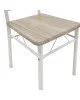 Τραπεζαρία Roza σετ 5τμχ χρώμα sonoma - πόδια λευκό gloss 120x70x75εκ Υλικό: MDF 072-000001 Τραπεζαρία Roza σετ 5τμχ χρώμα sonoma - πόδια λευκό gloss 120x70x75εκ Υλικό: MDF 072-000001