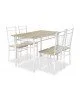 Τραπεζαρία Roza σετ 5τμχ χρώμα sonoma - πόδια λευκό gloss 120x70x75εκ Υλικό: MDF 072-000001 Τραπεζαρία Roza σετ 5τμχ χρώμα sonoma - πόδια λευκό gloss 120x70x75εκ Υλικό: MDF 072-000001