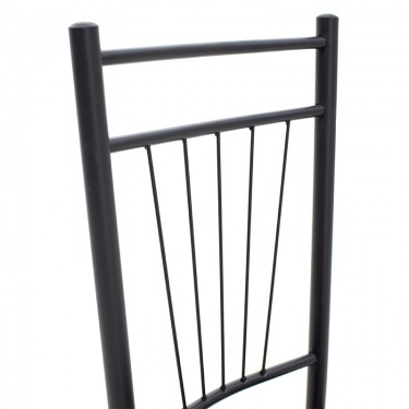 Τραπεζαρία Roza σετ 5τμχ χρώμα σκούρο καρυδί - πόδια μαύρο ματ 120x70x75εκ Υλικό: MDF 072-000002