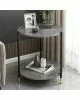 Τραπέζι σαλονιού Rhythm MDF γκρι μαρμάρου-μαύρο Φ48x60cm Υλικό: 15mm MDF top 16 mm round tube 072-000064 Τραπέζι σαλονιού Rhythm MDF γκρι μαρμάρου-μαύρο Φ48x60cm Υλικό: 15mm MDF top 16 mm round tube 072-000064