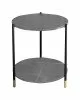 Τραπέζι σαλονιού Rhythm MDF γκρι μαρμάρου-μαύρο Φ48x60cm Υλικό: 15mm MDF top 16 mm round tube 072-000064 Τραπέζι σαλονιού Rhythm MDF γκρι μαρμάρου-μαύρο Φ48x60cm Υλικό: 15mm MDF top 16 mm round tube 072-000064