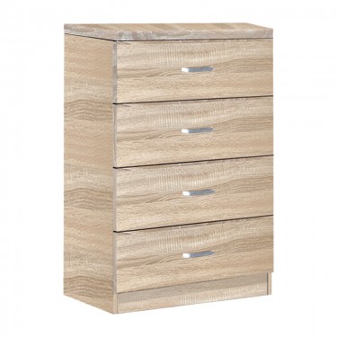 Συρταριέρα Killian με 4 συρτάρια sonoma 80x40x80εκ Υλικό: PARTICLE BOARD WITH PAPER FINISH 072-000078