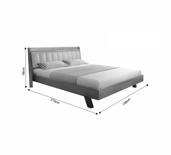 Κρεβάτι Frankly διπλό oak-μπεζ pu 150x200εκ Υλικό: MELAMINE 072-000092 Κρεβάτι Frankly διπλό oak-μπεζ pu 150x200εκ Υλικό: MELAMINE 072-000092