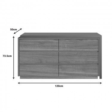 Γραφείο πολυμορφικό με ενσωματωμένη συρταριέρα Reaze mdf σε ανοιχτό καρυδί-ανθρακί απόχρωση 120x50x73.5εκ Υλικό: MELAMINE - MDF 072-000108
