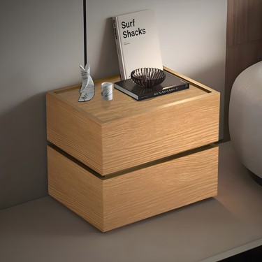 Κομοδίνο Sonlen mdf σε oak απόχρωση 60x40x44.5εκ Υλικό: MELAMINE - MDF 072-000140