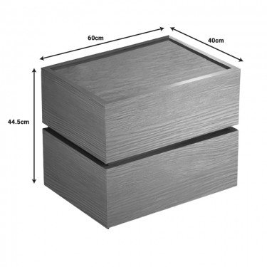 Κομοδίνο Sonlen mdf σε oak απόχρωση 60x40x66εκ Υλικό: 15 MM - MELAMINE - MDF 072-000141