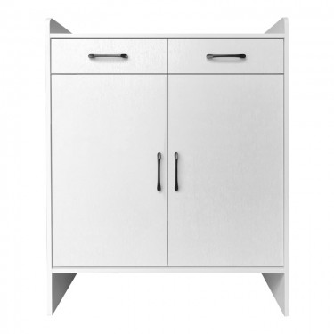 Παπουτσοθήκη Gazen 12 ζεύγων με συρτάρια σε λευκή απόχρωση 80x33x100εκ Υλικό: Particleboard With Paper Finishing 072-000145