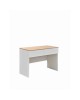 Γραφείο εργασίας Beleton με συρτάρια mdf σε oak με λευκή απόχρωση 100x50x75εκ Υλικό: 15MM MDF MELAMINE 072-000151