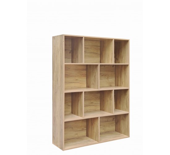 Βιβλιοθήκη Evergin mdf σε oak απόχρωση 100x30x135εκ Υλικό: 15MM MDF MELAMINE 072-000153