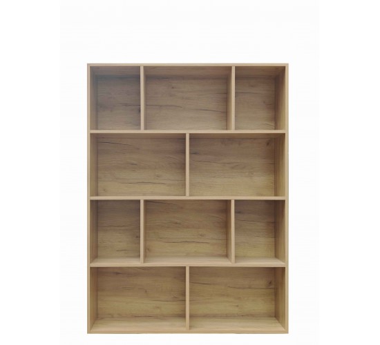 Βιβλιοθήκη Evergin mdf σε oak απόχρωση 100x30x135εκ Υλικό: 15MM MDF MELAMINE 072-000153