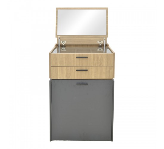 Τουαλέτα κρεβατοκάμαρας Sonlen ανθρακί-ανοιχτό καρυδί 60x45x122εκ Υλικό: 15MM MDF MELAMINE 072-000154