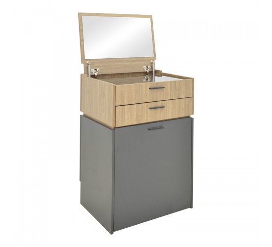 Τουαλέτα κρεβατοκάμαρας Sonlen ανθρακί-ανοιχτό καρυδί 60x45x122εκ Υλικό: 15MM MDF MELAMINE 072-000154