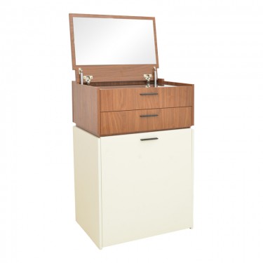 Τουαλέτα κρεβατοκάμαρας Sonlen σε καρυδί-κρεμ απόχρωση 60x45x130εκ Υλικό: 15MM MDF MELAMINE 072-000155
