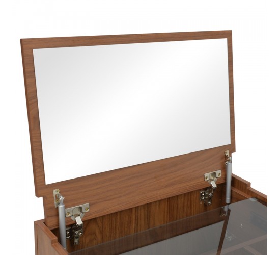 Τουαλέτα κρεβατοκάμαρας Sonlen σε καρυδί-κρεμ απόχρωση 60x45x130εκ Υλικό: 15MM MDF MELAMINE 072-000155