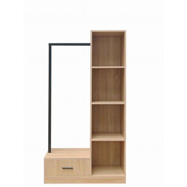 Έπιπλο εισόδου Erdeco mdf σε φυσική απόχρωση 80x40x150εκ Υλικό: 15MM MDF MELAMINE   5MM BACK PANEL 072-000156