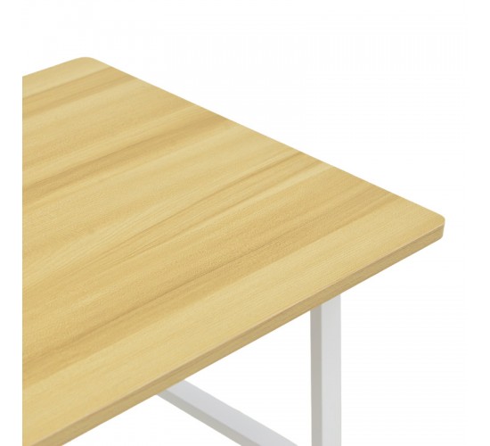 Γραφείο εργασίας Ferje με ράφια mdf σε ανοιχτό καρυδί με λευκή απόχρωση 100x48x75εκ Υλικό: 15MM MDF MELAMINE   METAL 072-000158