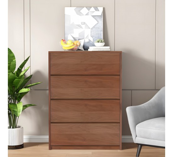 Συρταριέρα Kuanger mdf σε καρυδί απόχρωση 80x40x80εκ Υλικό: MDF - LPL 072-000159