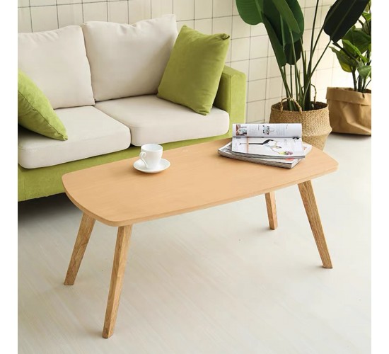 Τραπέζι σαλονιού Komela mdf σε φυσική απόχρωση 100x48x45cm Υλικό: 18mm MDF   18mm SOLID WOOD LEGS 072-000168