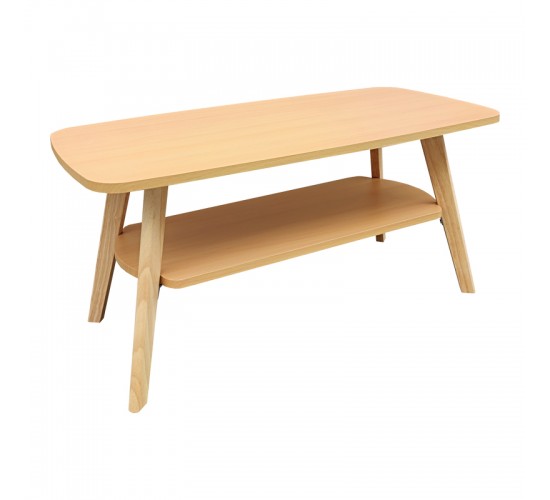 Τραπέζι σαλονιού Komela I mdf σε φυσική απόχρωση 100x48x45cm Υλικό: 18mm MDF   18mm SOLID WOOD LEGS 072-000169