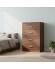 Συρταριέρα Killian με 4 συρτάρια καρυδί 80x40x80εκ Υλικό: PARTICLE BOARD WITH PAPER FINISH 072-000170