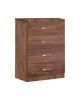 Συρταριέρα Killian με 4 συρτάρια καρυδί 80x40x80εκ Υλικό: PARTICLE BOARD WITH PAPER FINISH 072-000170
