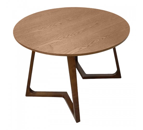 Τραπέζι Sedria mdf καρυδί Φ120x75εκ Υλικό: MDF WITH WOOD VENEER - SOLID WOOD LEG 072-000175