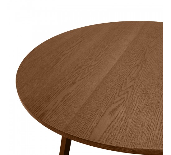 Τραπέζι Sedria mdf καρυδί Φ120x75εκ Υλικό: MDF WITH WOOD VENEER - SOLID WOOD LEG 072-000175