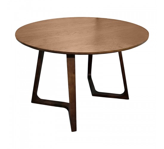 Τραπέζι Sedria mdf καρυδί Φ120x75εκ Υλικό: MDF WITH WOOD VENEER - SOLID WOOD LEG 072-000175