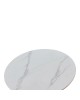 Τραπέζι Balou I sintered stone-mdf σε λευκό μαρμάρου Φ70x74εκ Υλικό: 12MM SINTERED STONE - METAL LEG 072-000177