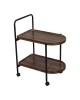 Βοηθητικό τραπέζι Whelea τροχήλατο mdf-μέταλλο καρυδί-μαύρο 40x60x69εκ Υλικό: MDF - PVC - METAL 072-000179