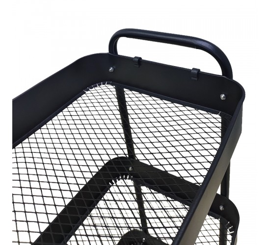 Τρόλλεϊ-ραφιέρα Nedea μέταλλο μαύρο 41x30x77εκ Υλικό: METAL 072-000181