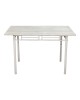 Τραπεζαρία Roza σετ 5τμχ mdf sonoma με μεταλλικό λευκό πόδι 120x65x75εκ Υλικό: MDF - METAL 072-000182
