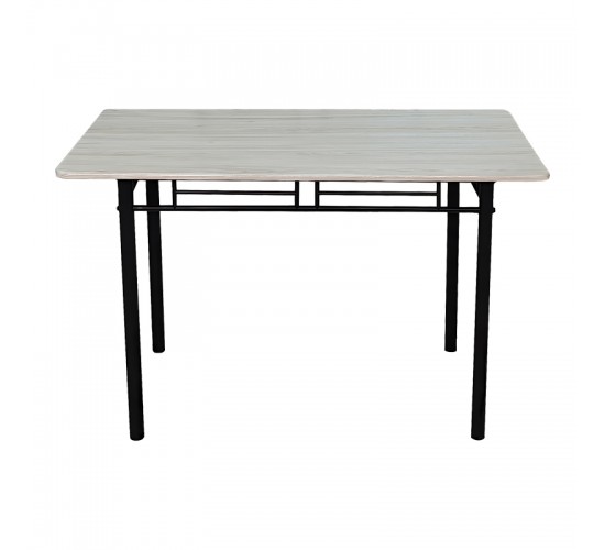 Τραπεζαρία Roza σετ 5τμχ mdf sonoma με μεταλλικό μαύρο πόδι 110x60x75εκ Υλικό: MDF - METAL 072-000185