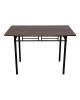 Τραπεζαρία Roza σετ 5τμχ mdf καρυδί με μεταλλικό μαύρο πόδι 110x60x75εκ Υλικό: MDF - METAL 072-000186