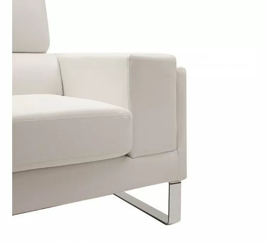 Καναπές Shea 3θέσιος PU ivory-inox 198x80x87εκ Υλικό: PU - INOX 074-000008 Καναπές Shea 3θέσιος PU ivory-inox 198x80x87εκ Υλικό: PU - INOX 074-000008