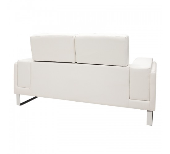 Καναπές Shea 2θέσιος PU ivory-inox 158x80x87εκ Υλικό: PU - INOX 074-000011 Καναπές Shea 2θέσιος PU ivory-inox 158x80x87εκ Υλικό: PU - INOX 074-000011